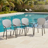 4-Piece Outdoor Rattan Wicker Patio Chairs