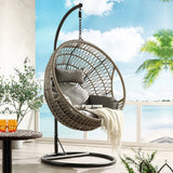 Netted Rope Swing Chair (Grey)