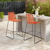 2-Piece Outdoor Rope Bar Chairs – Stylish Comfort Built to Last