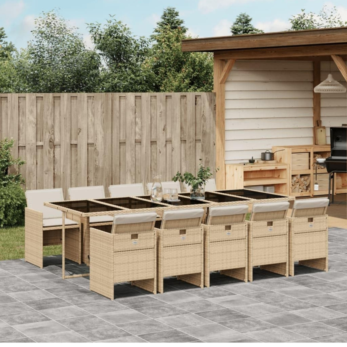 All Weather Wicker Patio Dinning Table Set