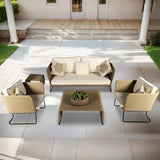 5-Piece All Weather Wicker Sofa Set