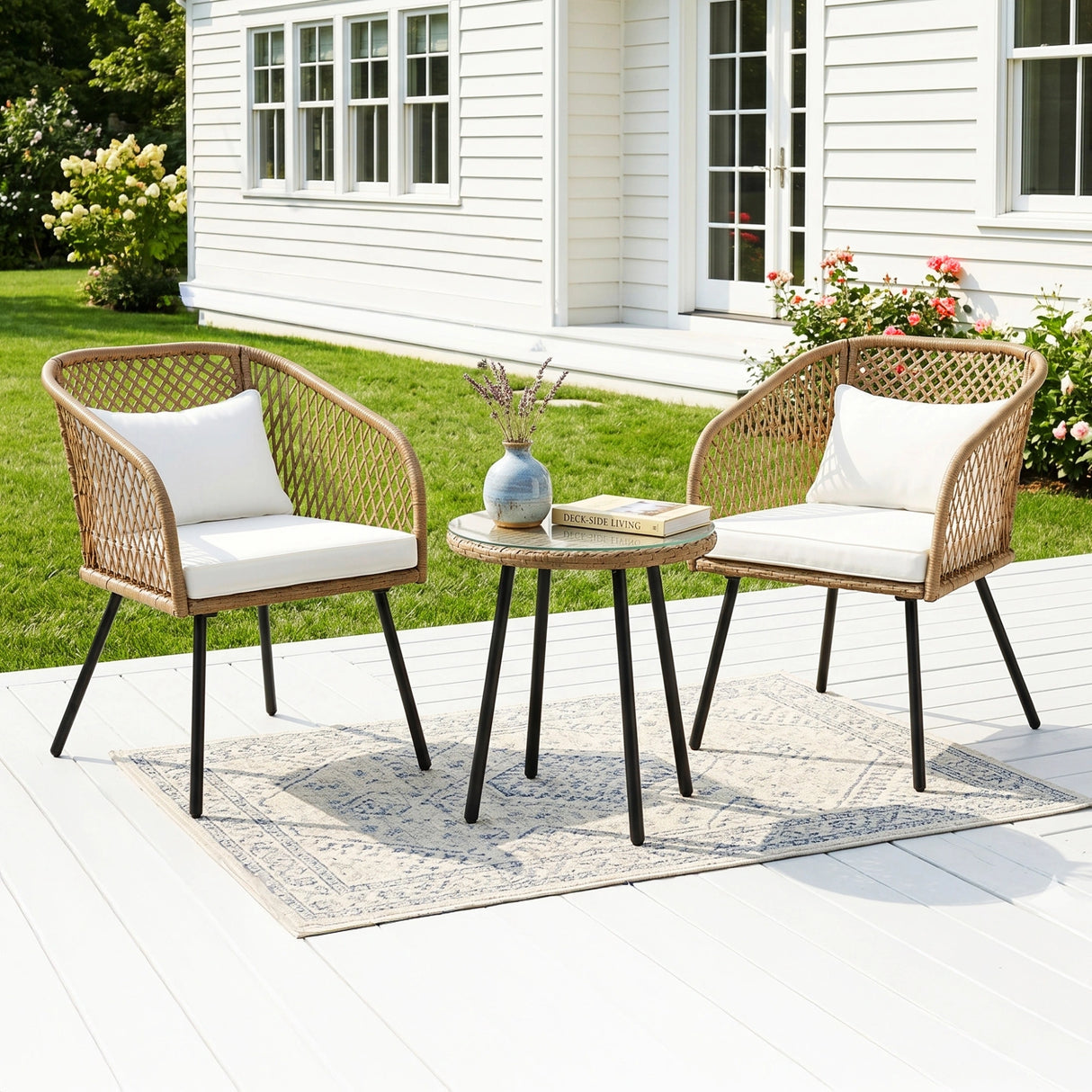 Outdoor Wicker 3-Piece Patio Set
