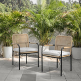 2-Piece Outdoor Rattan Wicker Patio Chairs