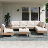 Outdoor Rattan Wicker 8-Seater Sofa Set