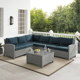 L-Shape Outdoor Wicker Sofa Set