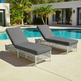 Outdoor Rope Lounge Chairs Set of 2 with Thick Cushions