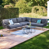 6-Seater L-Shape Outdoor Rope Sofa Set