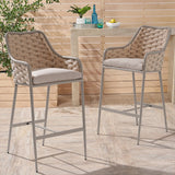 2-Piece Outdoor Rope Bar Chairs – Stylish Comfort Built to Last