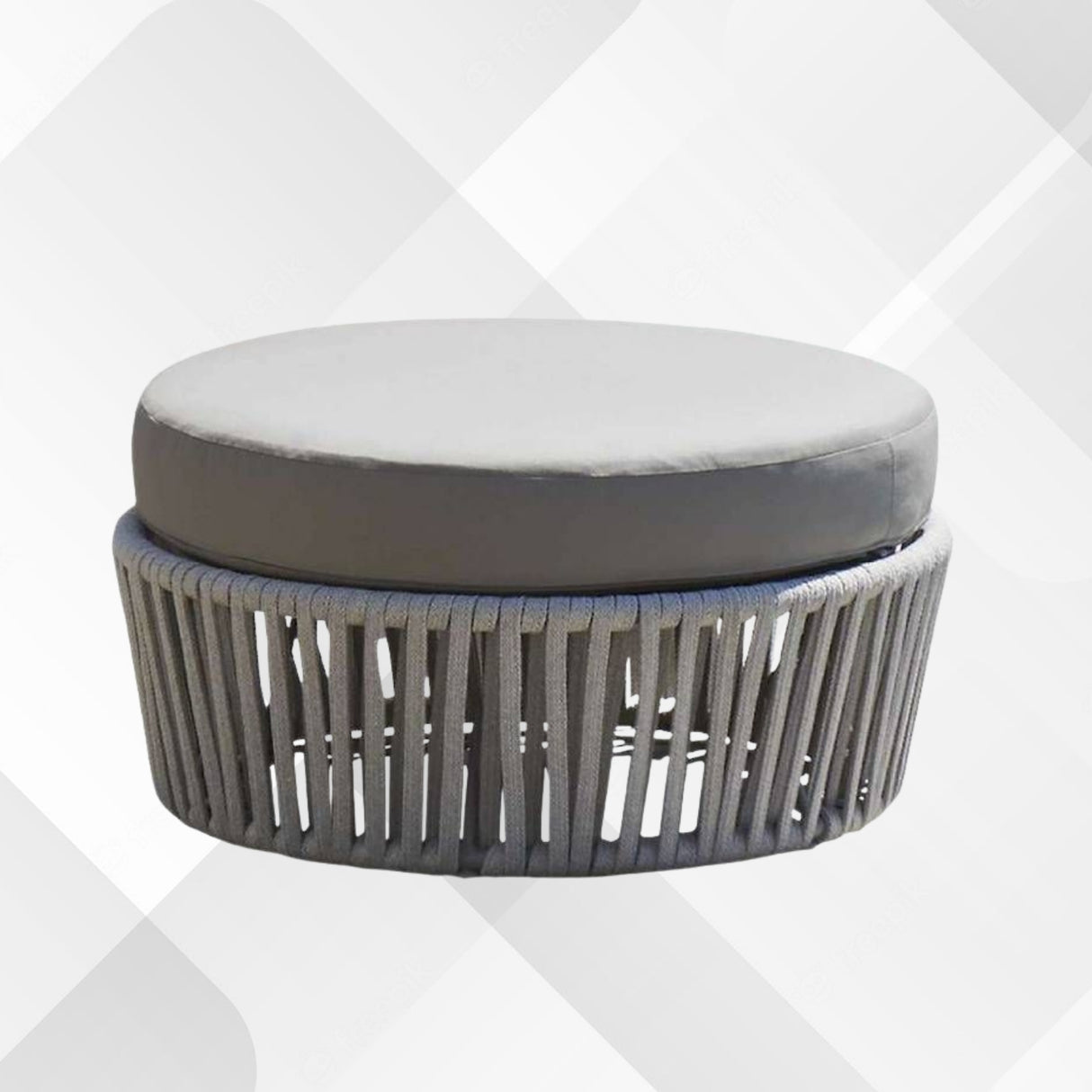 Round Outdoor Rope Footstool