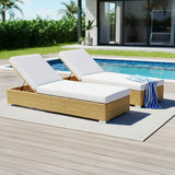 Outdoor 2-Piece Chaise Lounge Chair with Adjustable Settings and Cushions