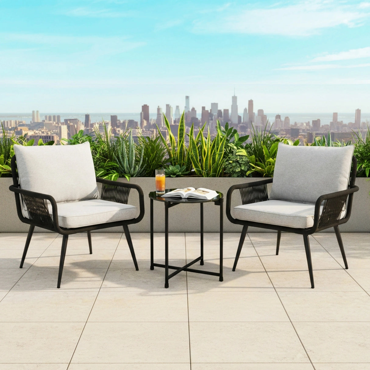 3-Piece Rope Patio Set - Perfect for Outdoor Entertaining