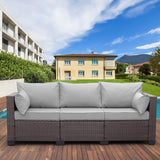3-Seater Outdoor Rattan Wicker Patio Sofa