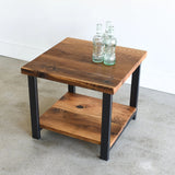 Solid Sheesham Wood Top 2-Tier Coffee Table
