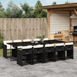 11-Piece Outdoor Rattan Wicker Dinning Set