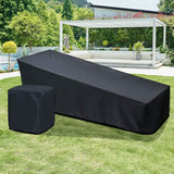 Outdoor Single Lounger With Table Cover