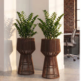 Devoko Outdoor Rope Planter Stand Set (Brown)
