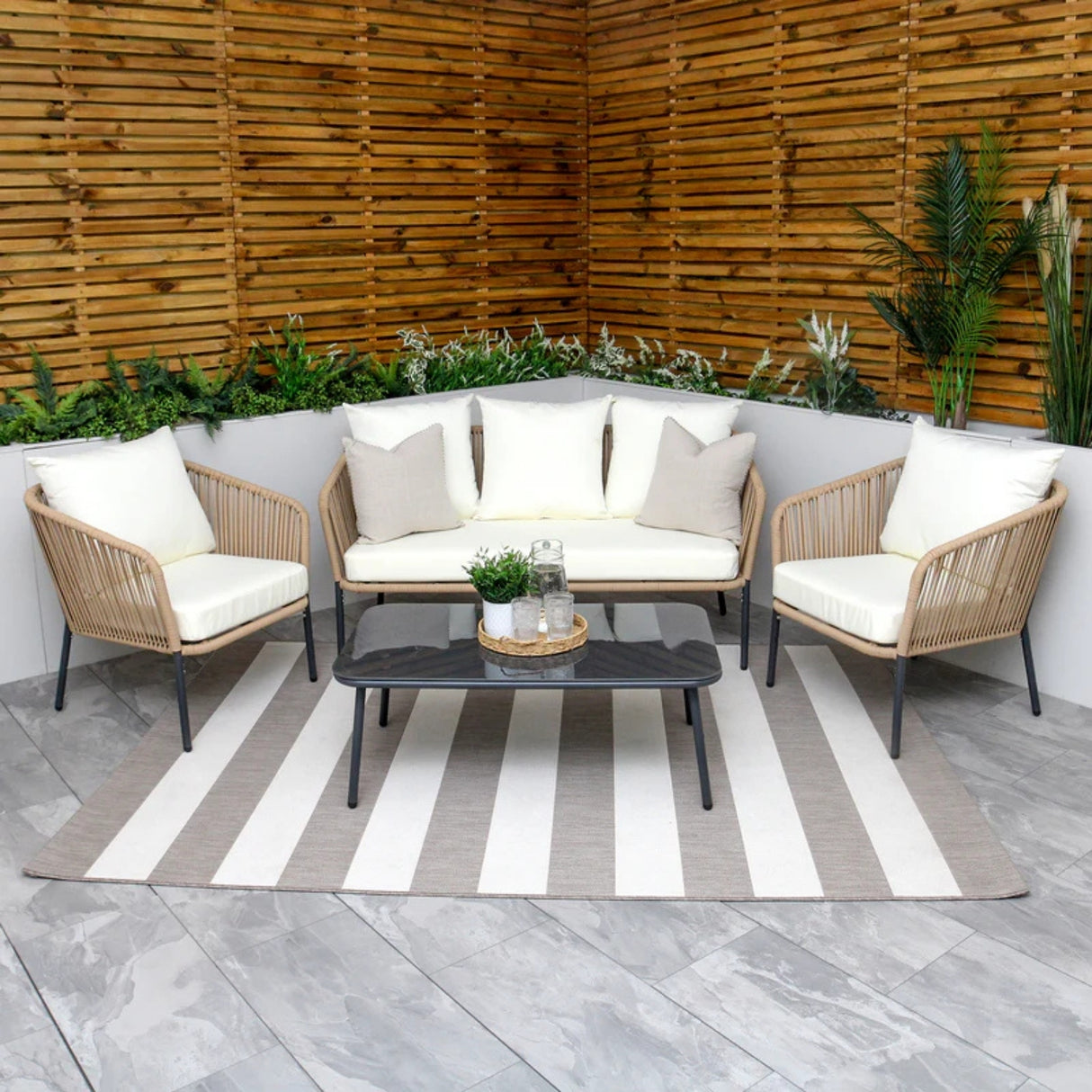 5-Seater Outdoor All-Weather Rope Sofa Set