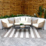 5-Seater Outdoor All-Weather Rope Sofa Set