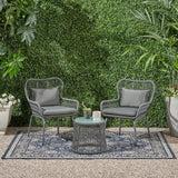 Outdoor Patio Garden 3 Piece All Weather Resistant Furniture Set