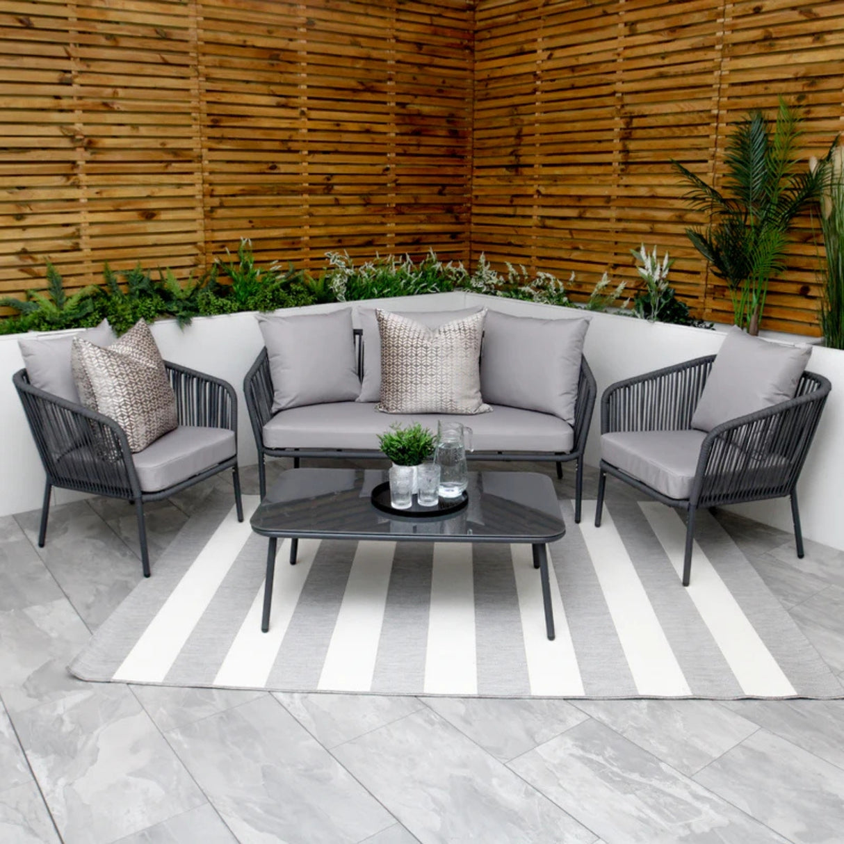 5-Seater Outdoor All-Weather Rope Sofa Set