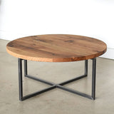 Sheesham Wood Top Round Coffee Table