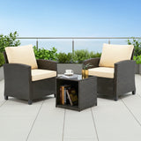 3-Piece Outdoor Rattan Wicker Patio Set