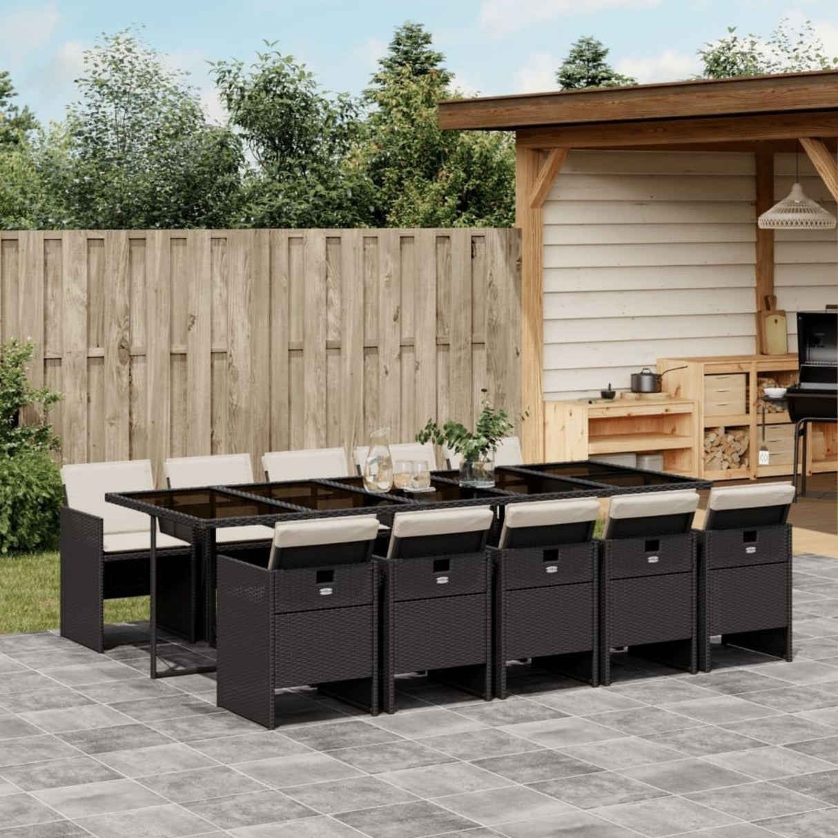 All Weather Wicker Patio Dinning Table Set
