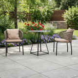 3-Piece Outdoor Rope Conversation Set (Beige & Cream)