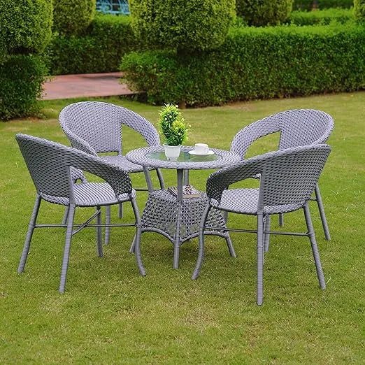 5-Piece Outdoor Rattan Wicker Patio Bistro Set