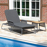 Outdoor Rope Lounge Chair With Side Table