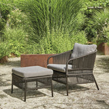 Outdoor 2 Piece Rope Patio Sofa Set (Grey)
