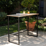 Outdoor Bar Table With Wooden Top