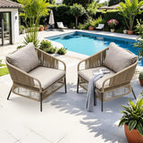 2-Piece Outdoor Rope Single Seater Sofa