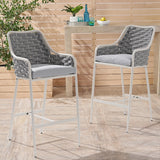 2-Piece Outdoor Rope Bar Chairs – Stylish Comfort Built to Last