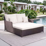 Outdoor Patio Double Seater Daybed For Garden, Poolside