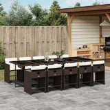 11-Piece Outdoor Rattan Wicker Dinning Set