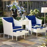Outdoor Rattan Wicker 5 Piece Patio Sofa Set