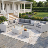 7-Piece L-Shaped Outdoor Sectional Sofa