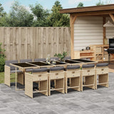 11-Piece Outdoor Rattan Wicker Dinning Set