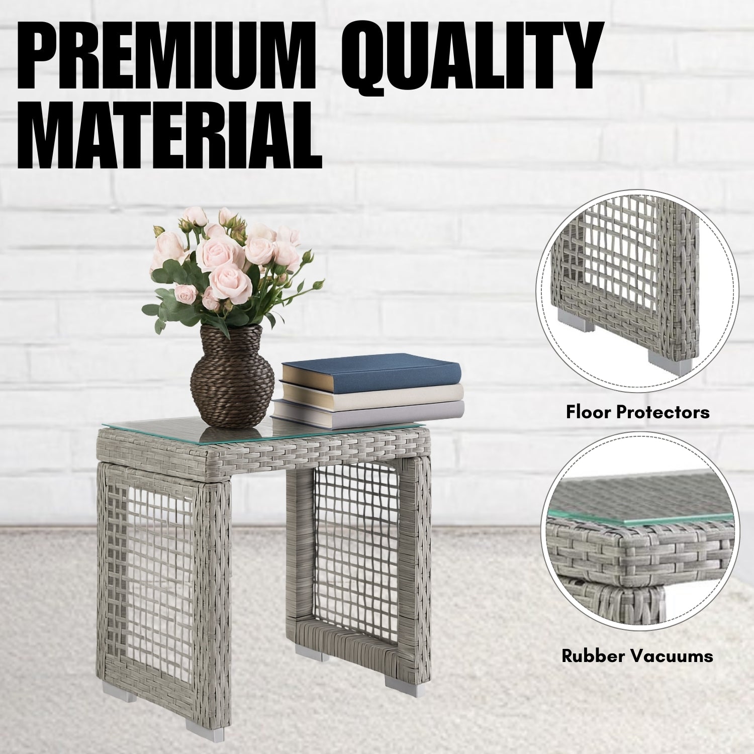 Outdoor Wicker Woven 6 Pieces Sectional Patio Furniture Set