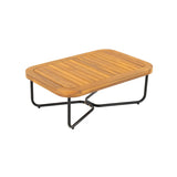 Outdoor 6-Piece Rope Woven Conversation Sofa Set with Wooden Top Table