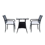 3-Piece Outdoor Rattan Wicker Patio Set