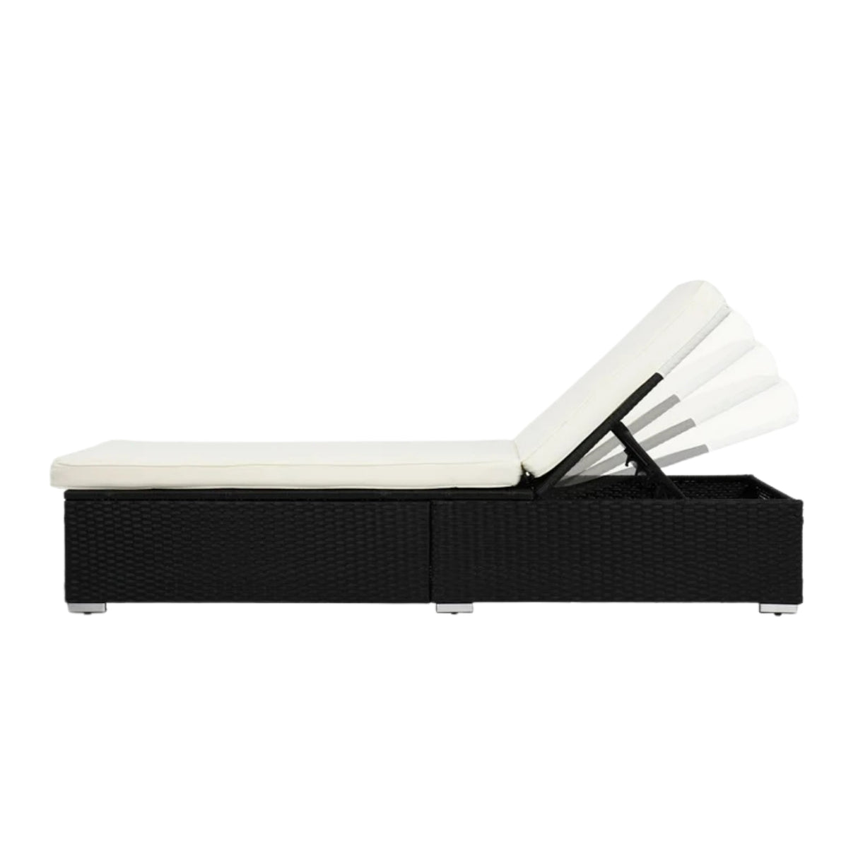 Outdoor Wicker Lounge Chair With Side Table