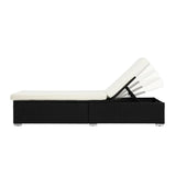 Outdoor Wicker Lounge Chair With Side Table