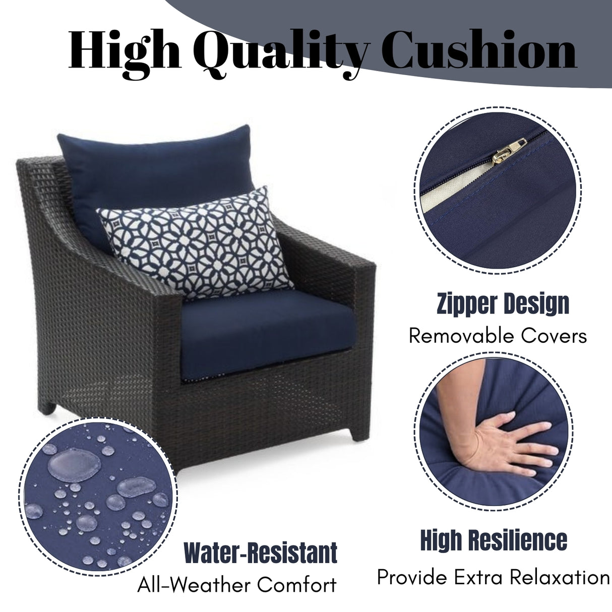 3-Piece Outdoor Rattan Wicker Patio Set