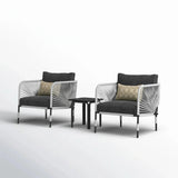 3 Piece Garden Outdoor Rope Patio Set