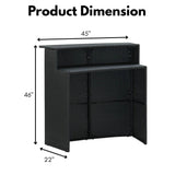 Outdoor Rattan Wicker Bar Table With a High-Top Design & Integrated Storage Shelf