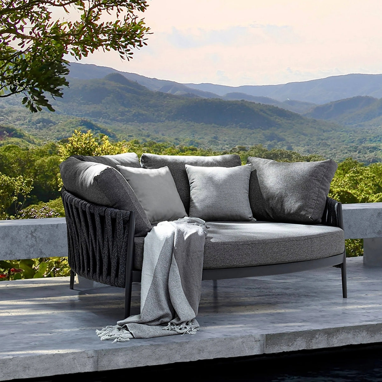 Outdoor Patio Rope Daybed for Garden