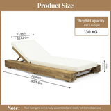 Premium Outdoor Teak Wooden Lounger Set with Cushions