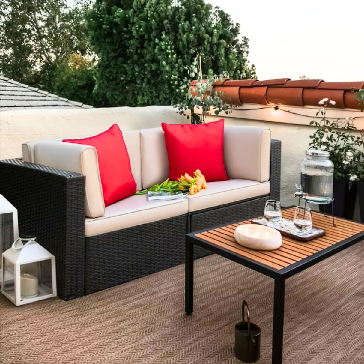 Outdoor All-Weather Rattan Wicker Single Seater Sofa